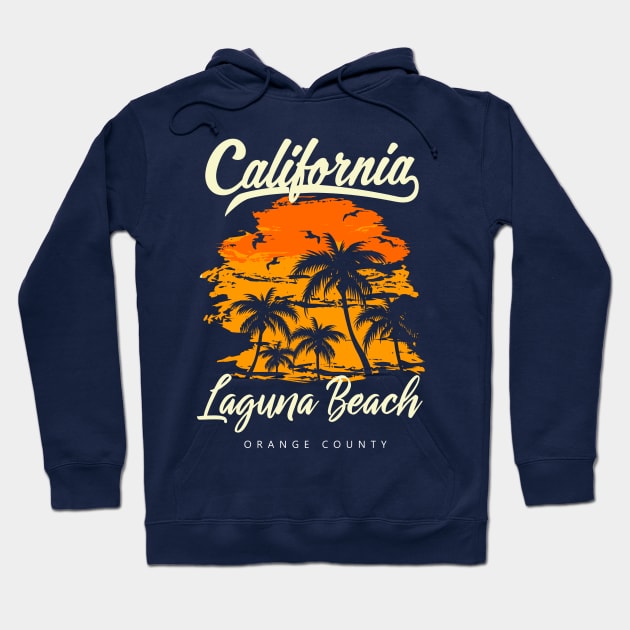 Laguna Beach California Hoodie by Styleuniversal